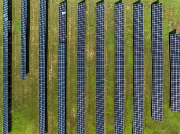 solar panels in field