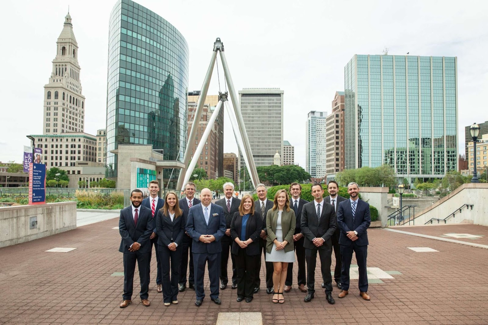 Titan Energy team members with the Hartford Skyline in the background 