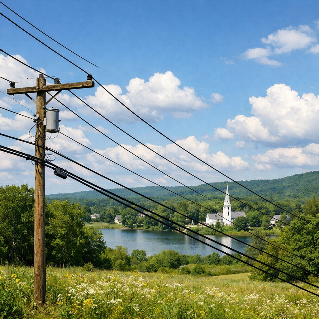 Power lines in Connecticut