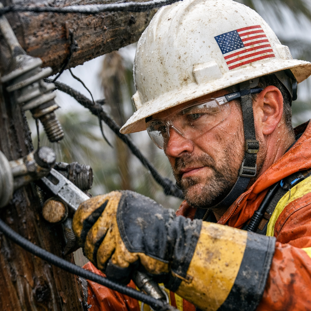 Lineman working
