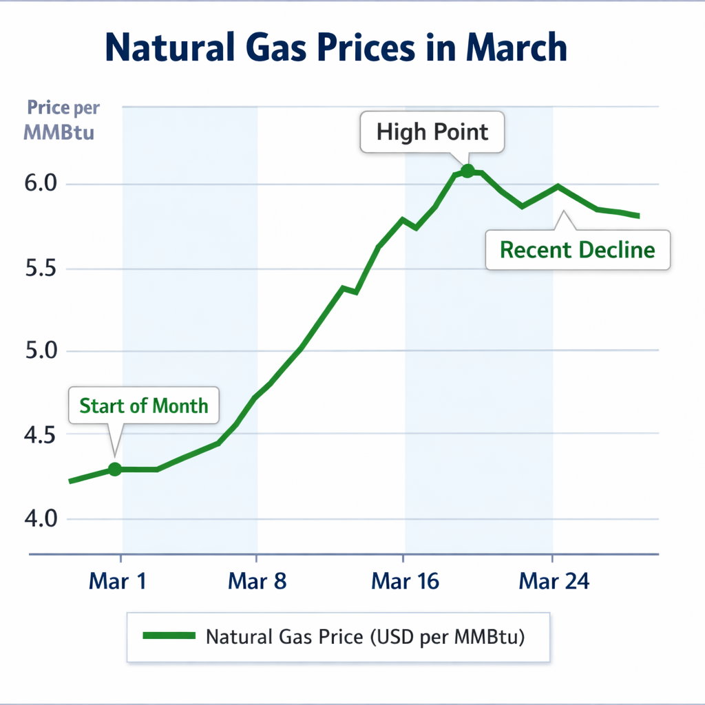 natural gas prices in march